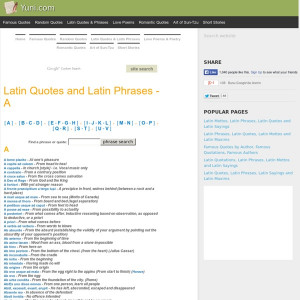 Latin Mottos, Latin Phrases, Latin Quotes and Latin Sayings