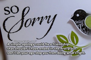 simple apology could fix a friendship that shouldn’t have ended in ...