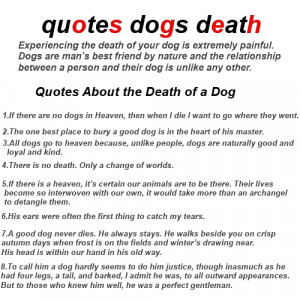 quotes dogs death About Grieving and Loss Dog Quotations