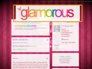 Glamorous - Quotes II MySpace Layout Preview