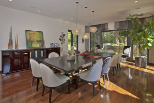 modern, formal dinning room — perfect for entertaining all his ...