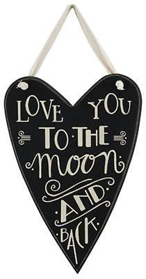 Primitives by Kathy #23280 heart chalk art sign quote, 