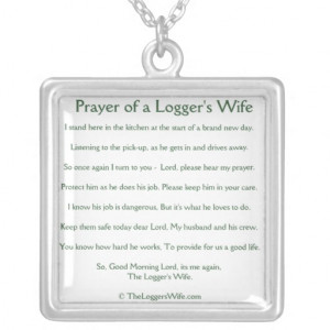 Prayer of a Logger's Wife Necklace