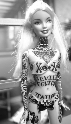 Tattoo Barbie, She’s Crude Lewd and tattooed and all up in your ...