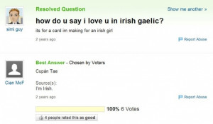 How du u say i love u in irish gaelic?