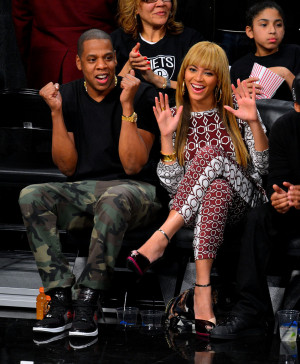 Jay-Z and Beyoncé Knowles at Nets Home Opener | Pictures
