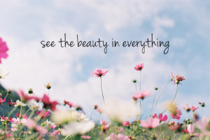 see the beauty in everything