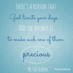 quotable quote on death and making life count by Mitch Albom, shared ...