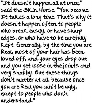 what it means to be real (velveteen rabbit) one of my favorite ...