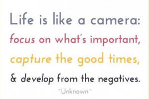 life is like a camera