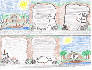 Alec framed hers up and it looks nice, even with the gore.