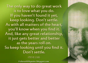 Steve Jobs' Inspirational Quote
