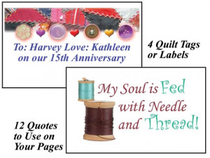 Quotes for Quilt Labels http://sugiloop.jimdo.com/