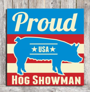 Pig Showman Wood Sign by ZietlowsCustomSigns on Etsy, $26.00 Showman ...