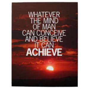 The Mind Can Achieve Red Sunset Motivational Quote Puzzle
