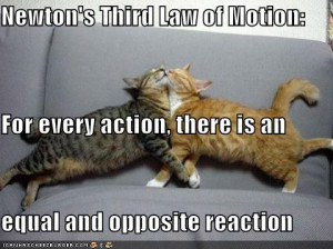 newtons third law guarantees that people will click through to your ...