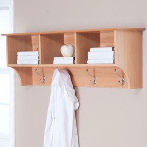 Wall Mounted Coat Hangers Collection : Charming Maple Wood Wall ...