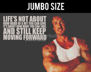 Sylvester Stallone Quote | Keep Moving Forward | Jumbo Poster
