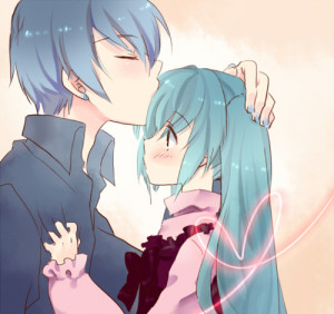 anime, couple, kiss, love, manga