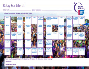 Easy Relay For Life Fundraiser – Hope Bingo Chart – fill it up ...