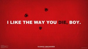 movies quotes typography bullet holes red background widescreen django ...