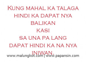 Kung mahal ka talaga Selos Tagalog Quotes Patama Quotes