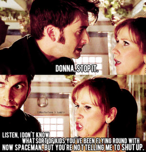 Doctor Who The tenth Doctor and Donna; quote