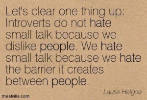 Small talk, people, introverts