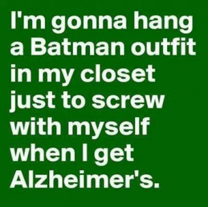 gonna hang a Batman outfit . . . .