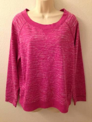 Willow Bay Pink Yoga Workout Athletic Sweatshirt, L