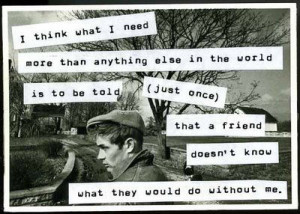 four easy words. hard to say. it would be nice to be needed.