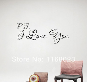 Love You Cute Cursive vinyl wall decal quote sticker ...