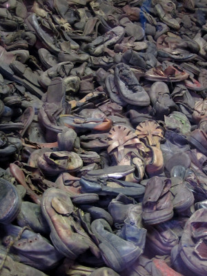 Childrens' shoes 7. Inside a gas chamber