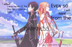 Sword Art Online - fan made quote picture by MikasaTifaVermilion