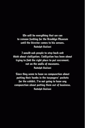 Hans Haacke Sanitation (detail; quotes by Rudolph Giuliani) 2000