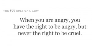 Tips & Rules Quote – When you are angry