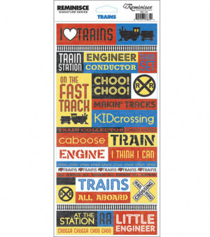 ... -TrainsReminisce Signature Series Travel Quote Stickers-Trains