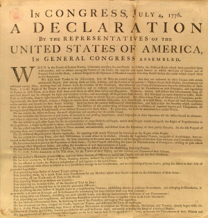 ... the declaration of independence is one of the most influential and