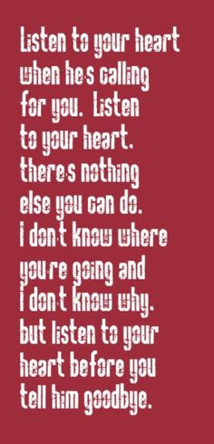 Roxette - Listen to Your Heart - song lyrics, song quotes, music ...