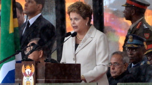 Brazil’s President Dilma Rousseff delivers a speech during the ...