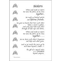 ... poem for a page sticker $ 1 40 http www dinglefoot com sisters poem