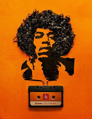 art music rock orange my posts jimi hendrix 60s cassette tape