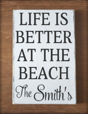 Beach House Decor Personalized Beach Sign Gift Nautical Decor Family ...