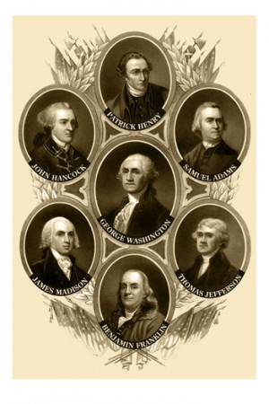 Founding Fathers Art Print Poster pictures portraits Founding Fathers ...
