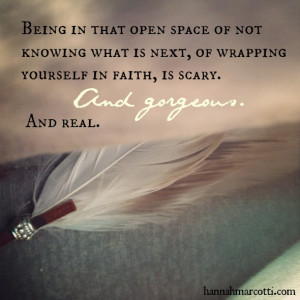 Feather in lap w quote