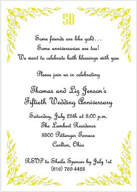 quotes for 50th anniversary invitations | ... of golden jubilee 50th ...