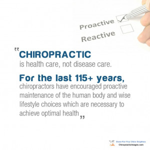 Chiropractic is health care, not disease care. Dr. John Giugliano ...