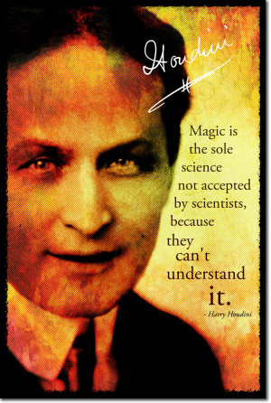 ... HARRY HOUDINI SIGNED ART PHOTO PRINT AUTOGRAPH POSTER GIFT MAGIC QUOTE