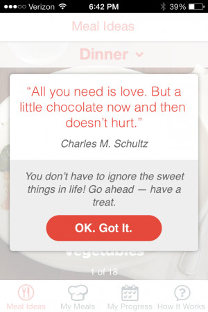 Charles Schultz said a little chocolate won't hurt so...