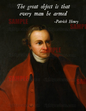 Patrick Henry Second Amendment Poster